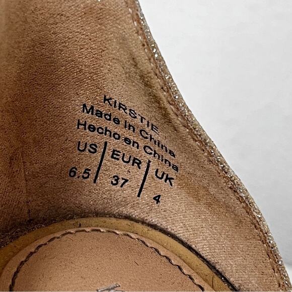 Kelly & Katie Kirstie gold glitter open toe stiletto size 6.5 - Picture 10 of 11